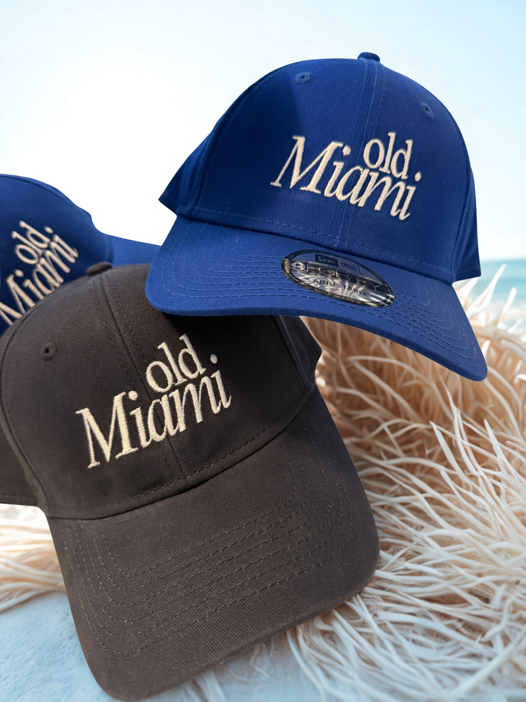 Old Miami Deep Navy Peach-Washed Cap