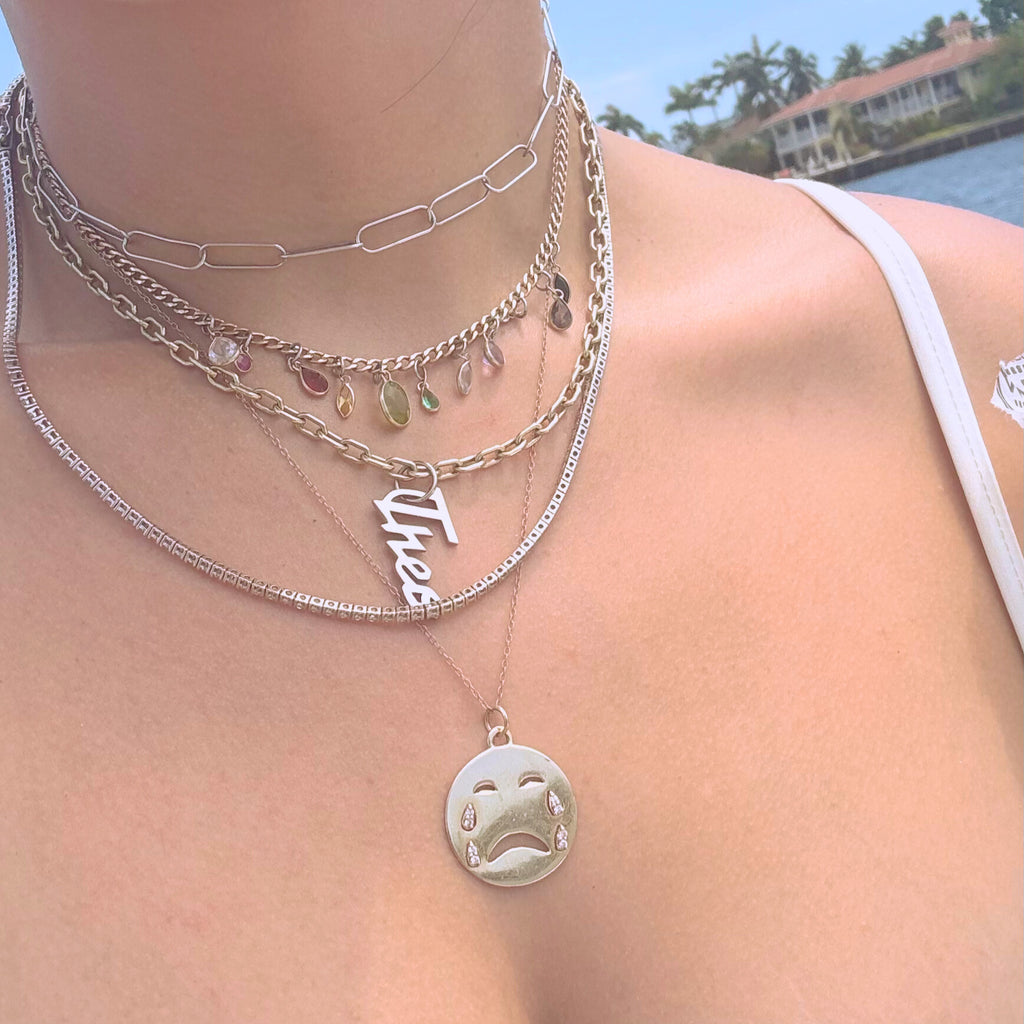 Chunky Thin .925 Sterline Silver Paperclip Daily Choker