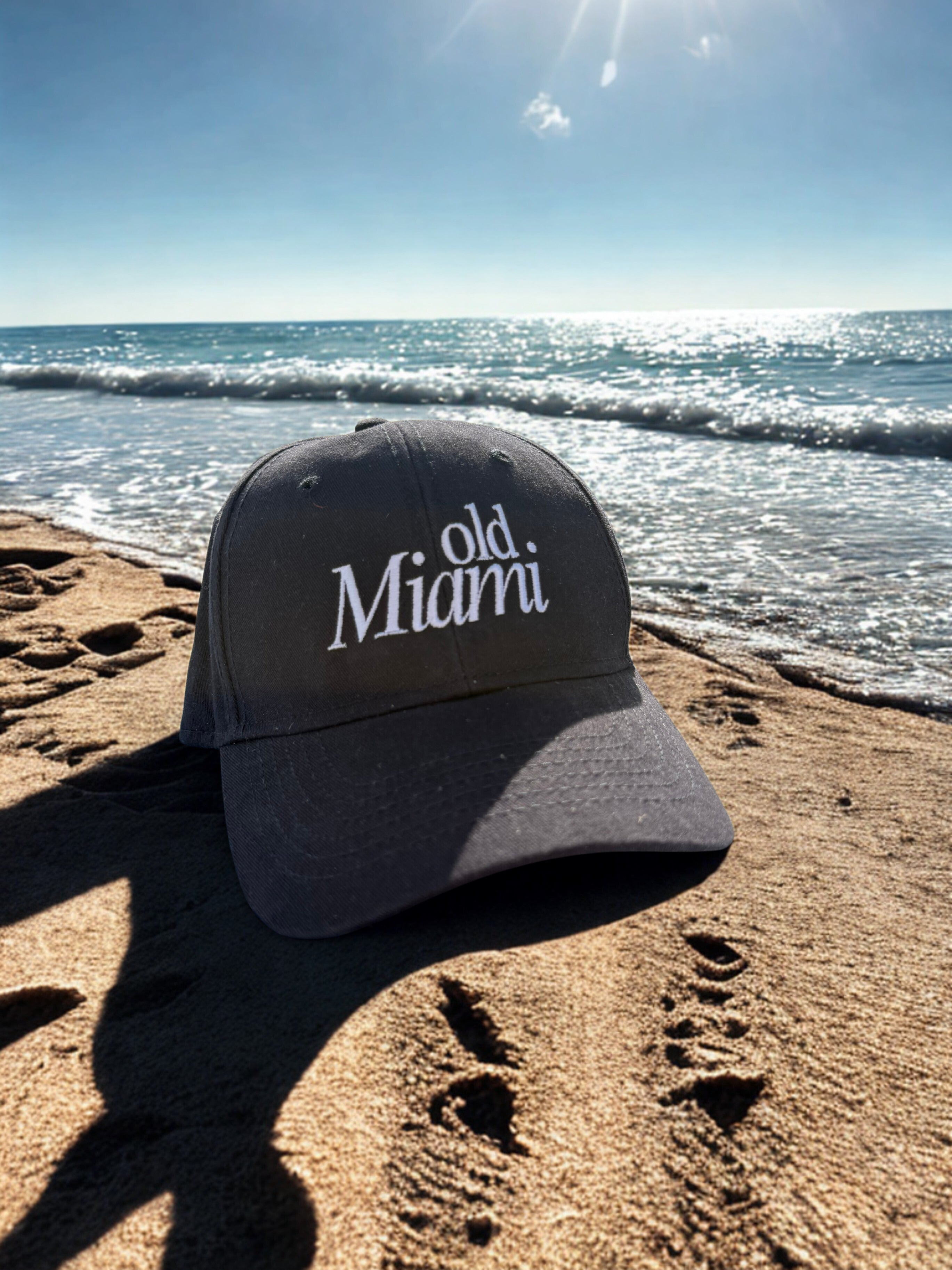 Old Miami Deep Navy Peach-Washed Cap
