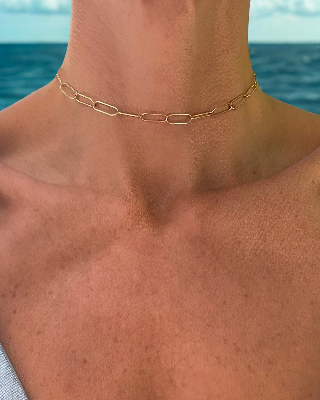 Chunky 14kt Gold-Filled Thin Choker