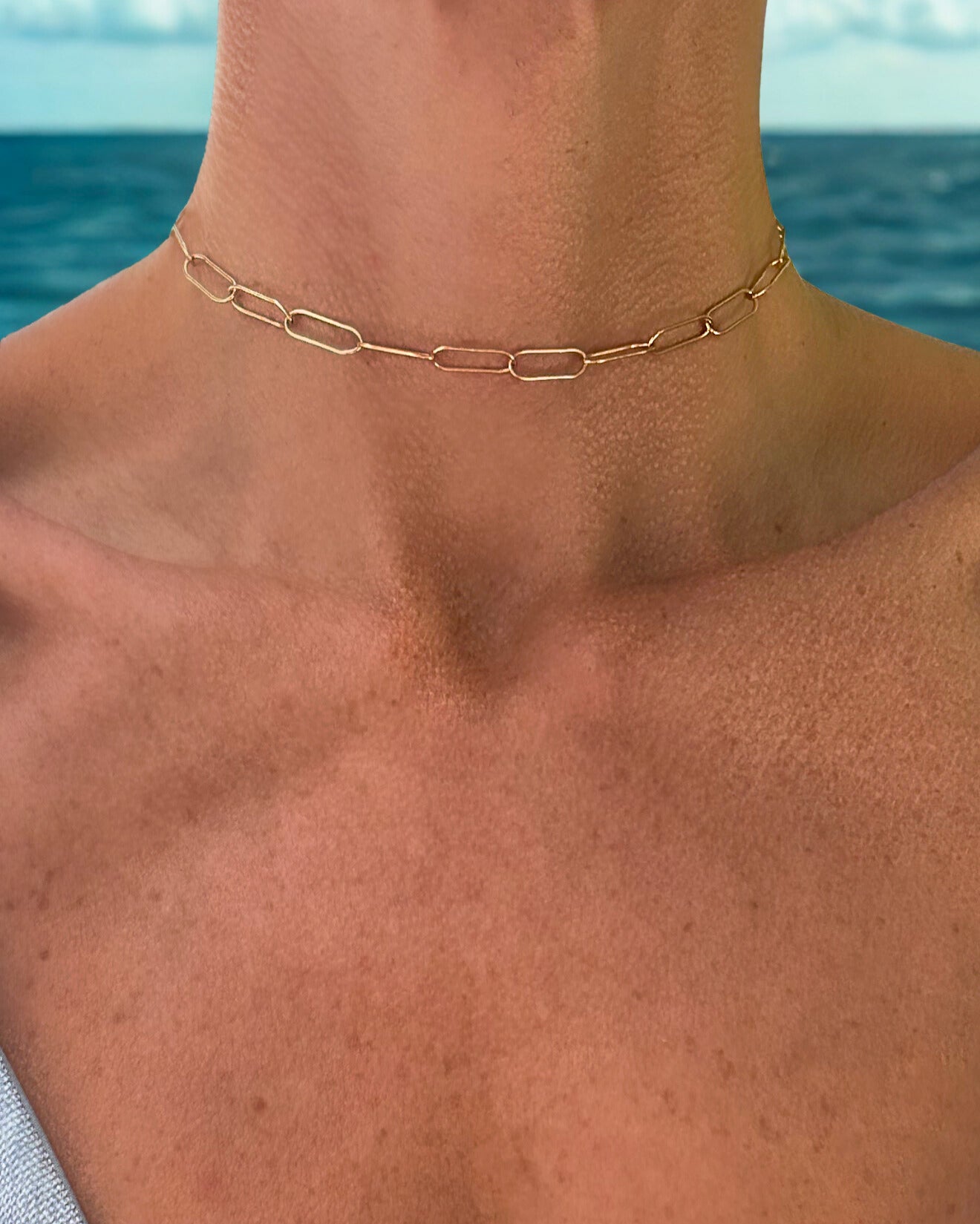 Chunky 14kt Gold-Filled Thin Choker