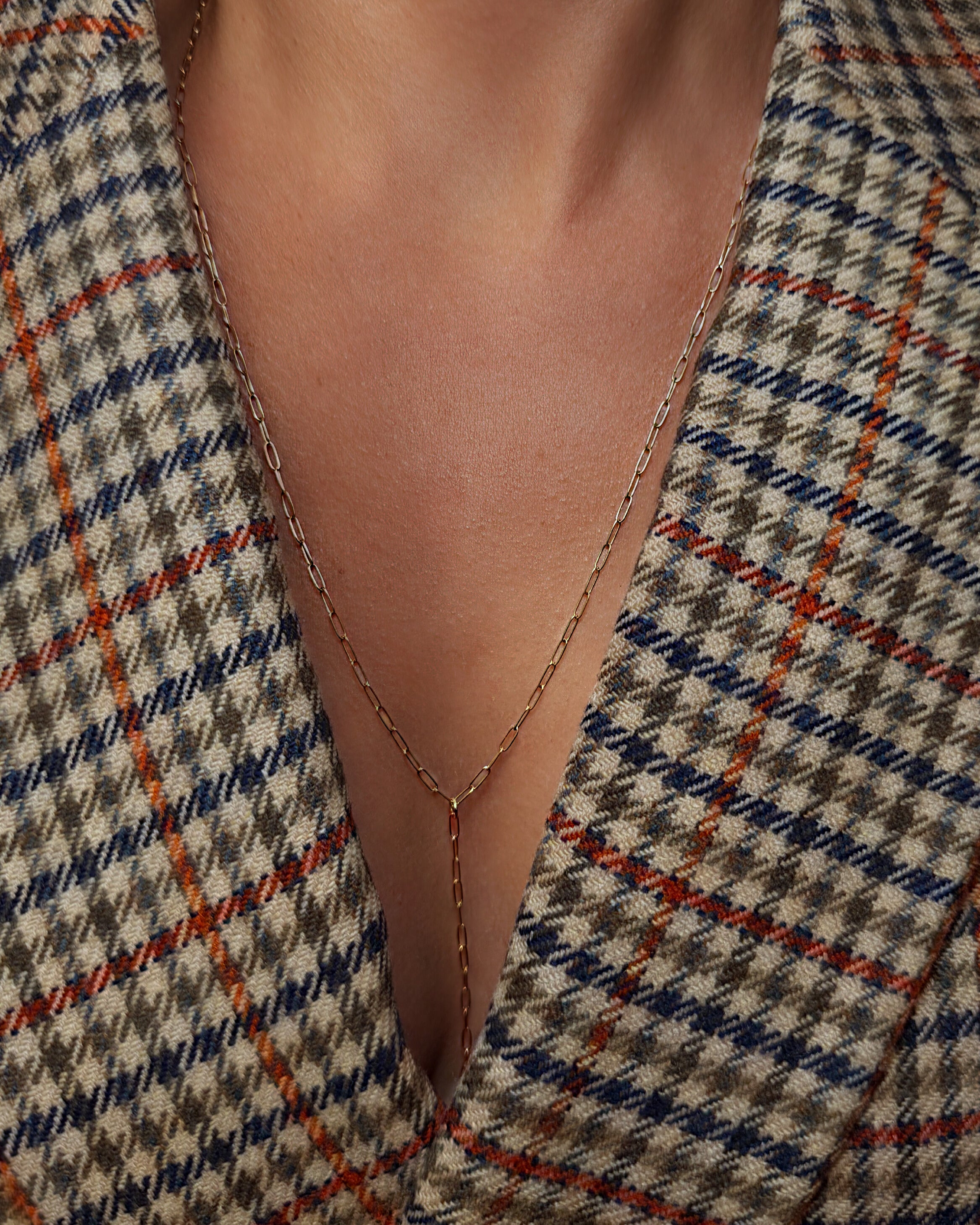 Daily Relaxed Lariat 14kt Gold Filled Necklace