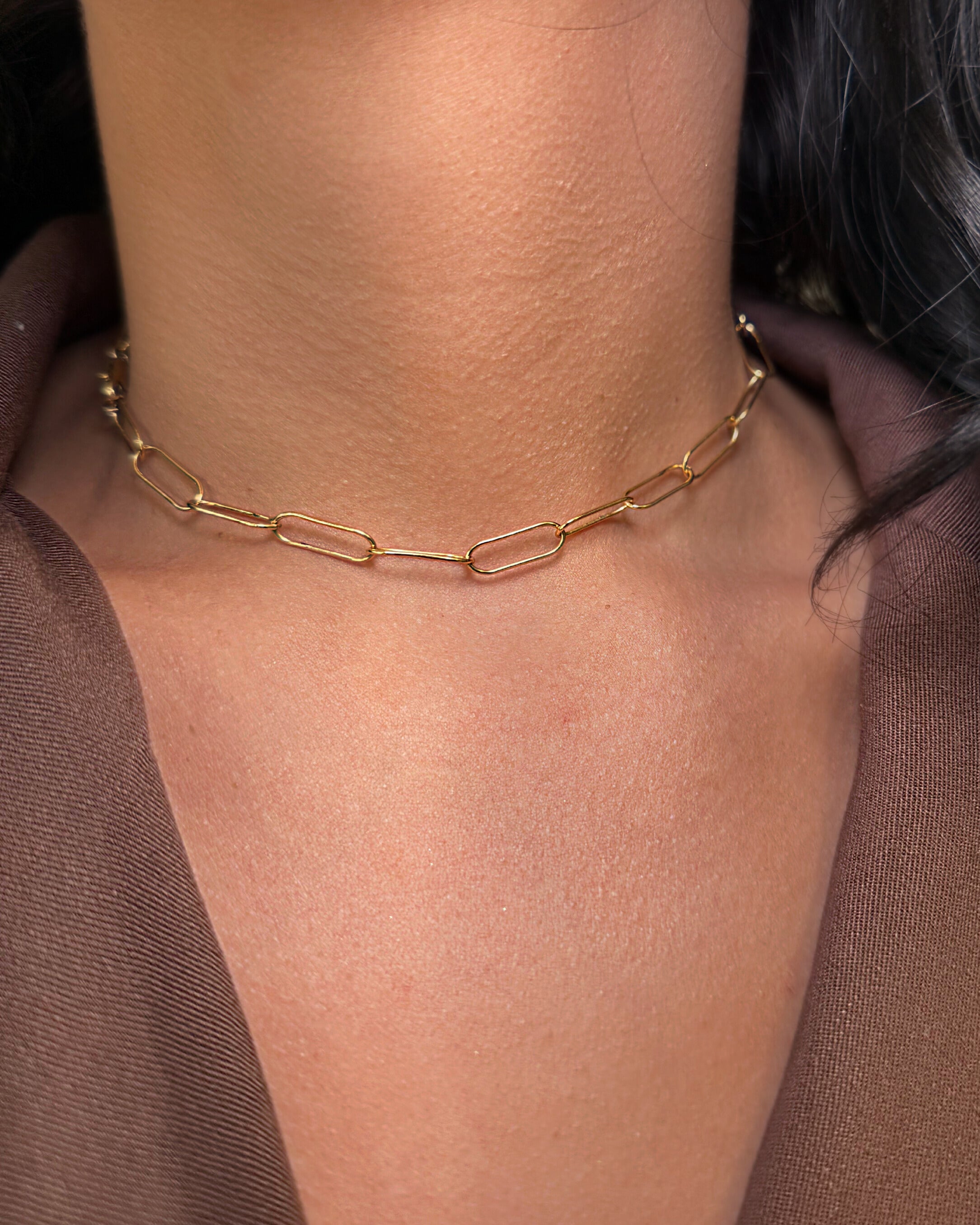 Chunky 14kt Gold-Filled Thin Choker