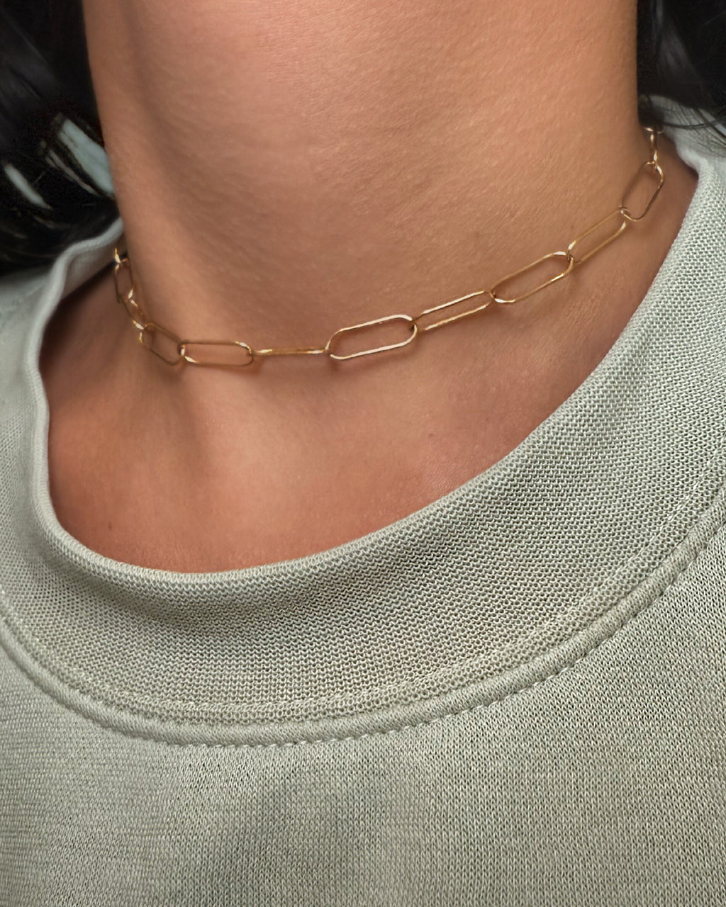 Chunky 14kt Gold-Filled Thin Choker